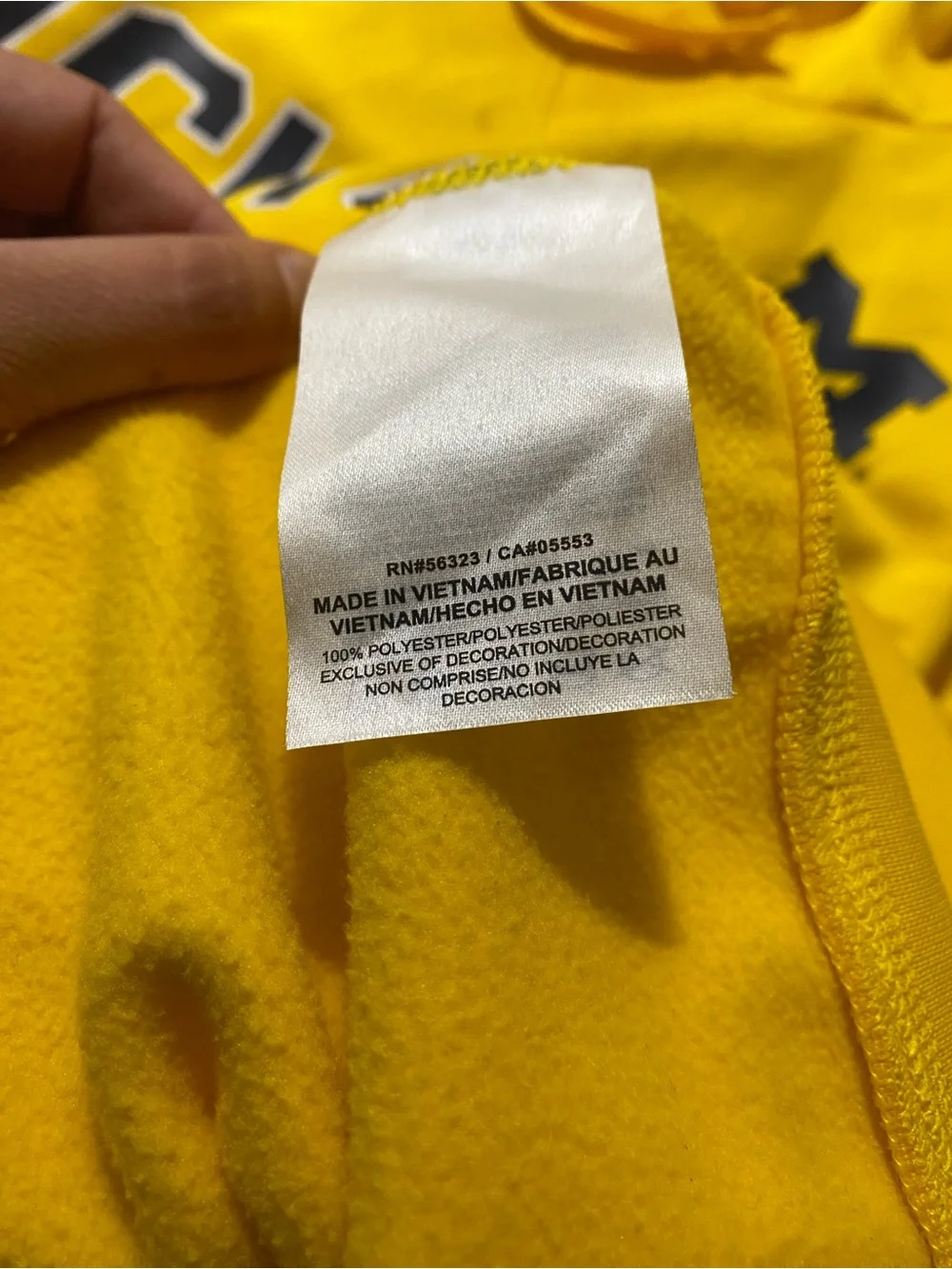 Nike ThermaFit Michigan Wolverines Football Maize Hoodie Men’s Small